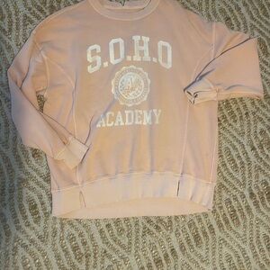 Aerie Peach S.O.H.O Academy Sweatshirt Oversized fit